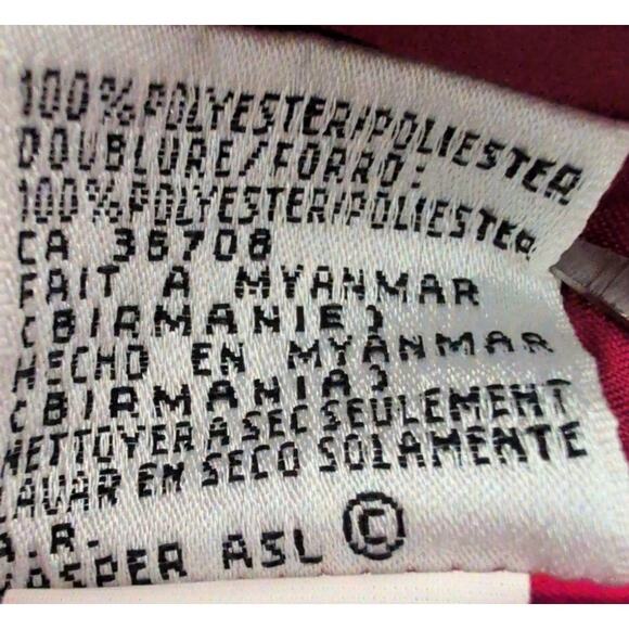 Le Suit Petite Skirt Suit 8P Red Crepe Lined Pencil Skirt Career Office Church - Picture 7 of 7